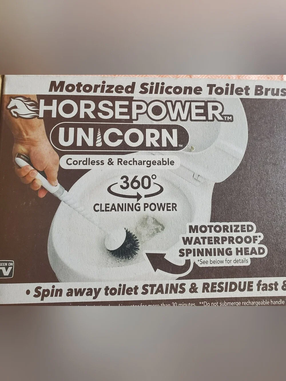 NIB Horsepower Unicorn Electric Toilet Brush